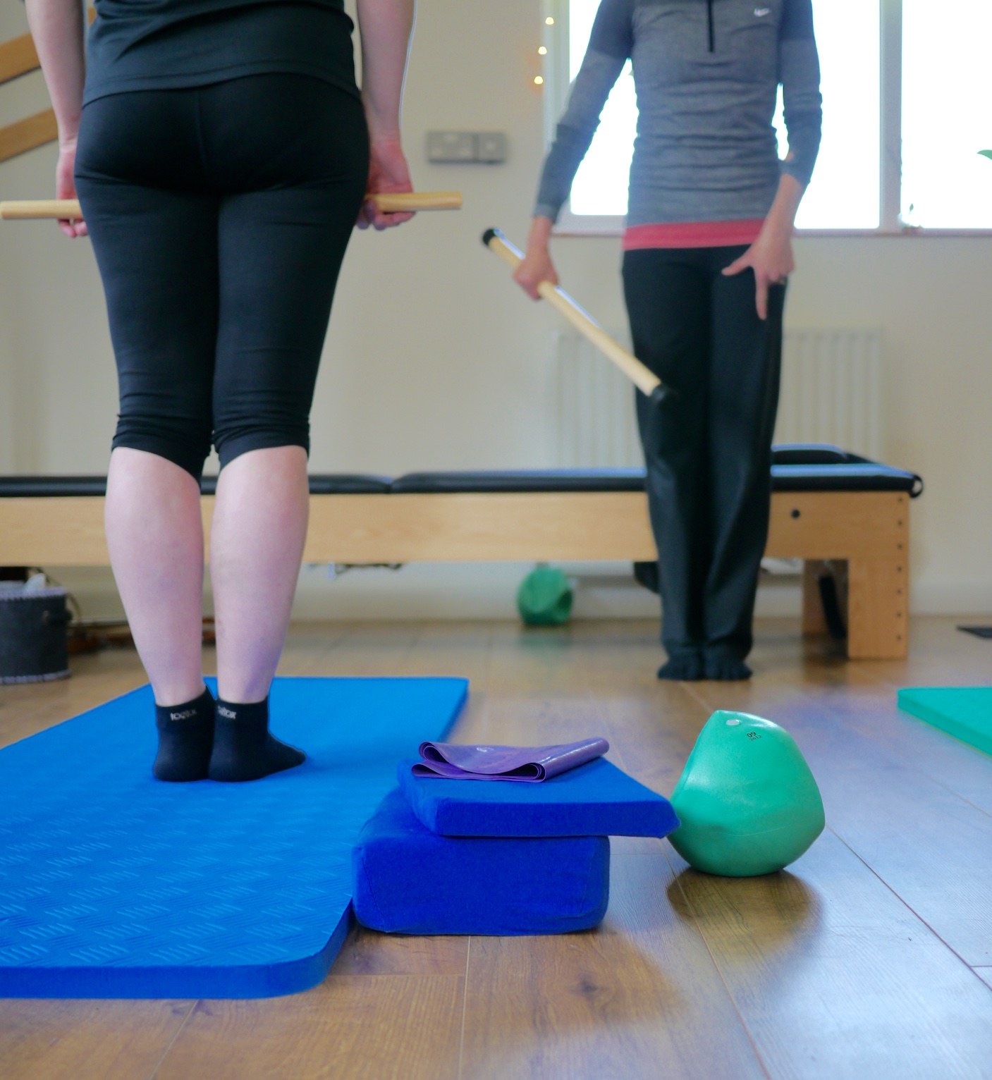 Pilates session in the studio